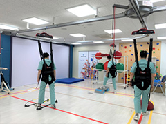 천장 고정형 레인보행 시스템