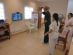 가상현실 시스템 운동중인 모습